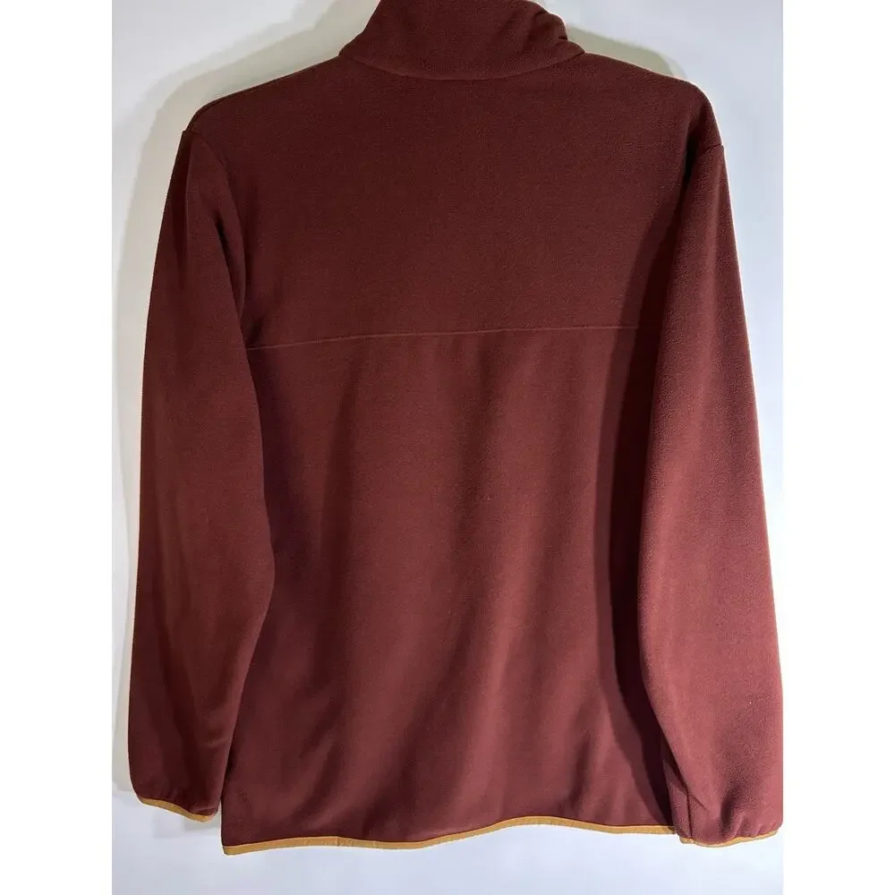 Columbia Sportswear Mountain Crest Mens L/S Size L Rare Maroon/Orange Jacket